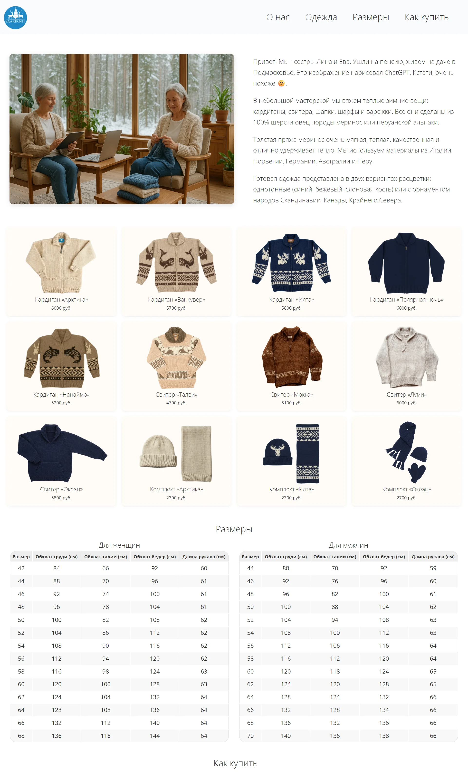 Вязаная одежда